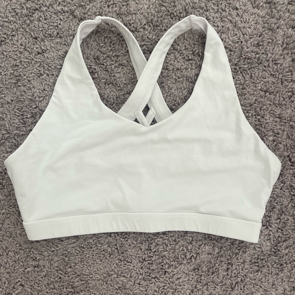 White sports bra